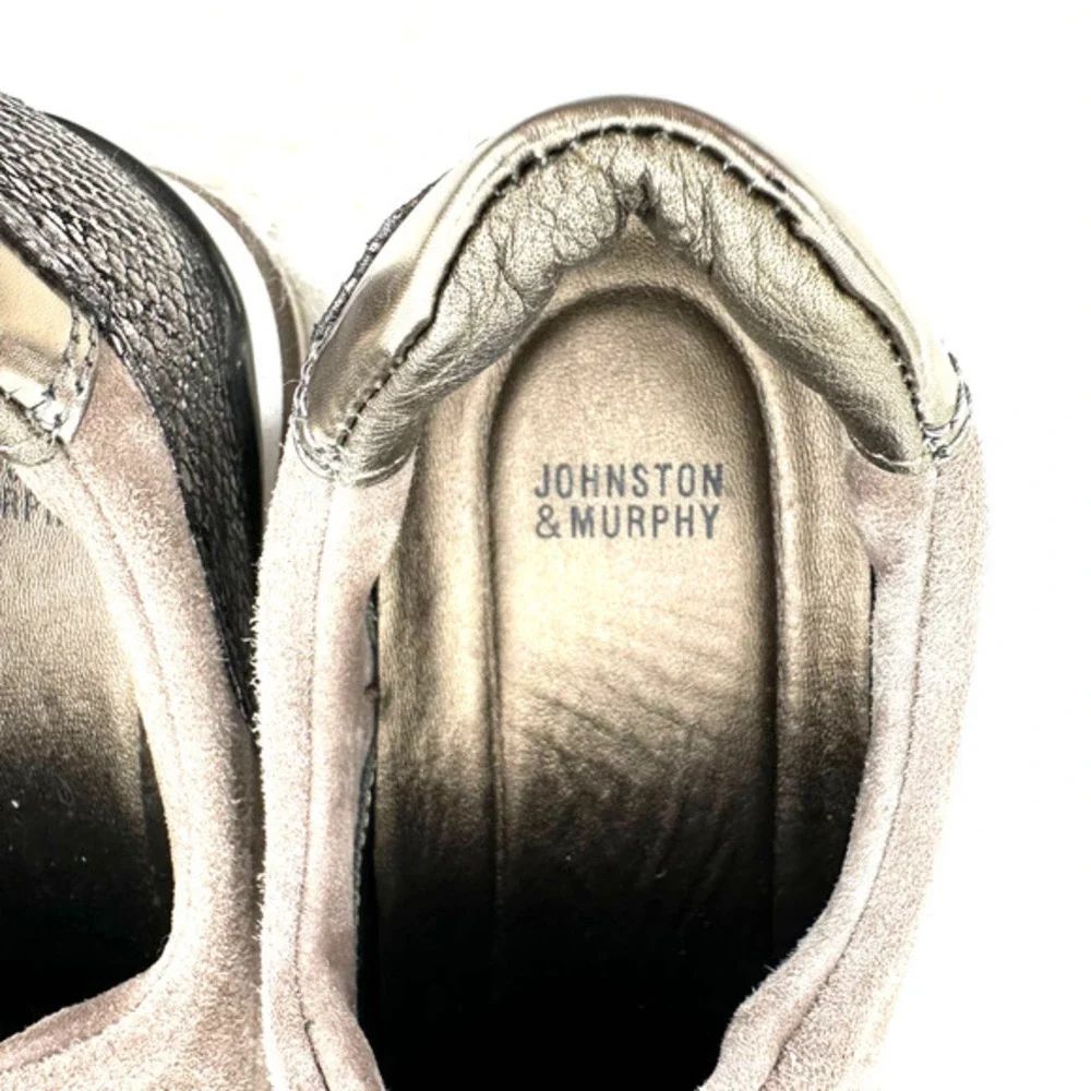 Johnston‎ & Murphy women's size 6.5 78-11613 slip on sneakers no laces taupe
